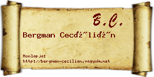 Bergman Cecílián névjegykártya